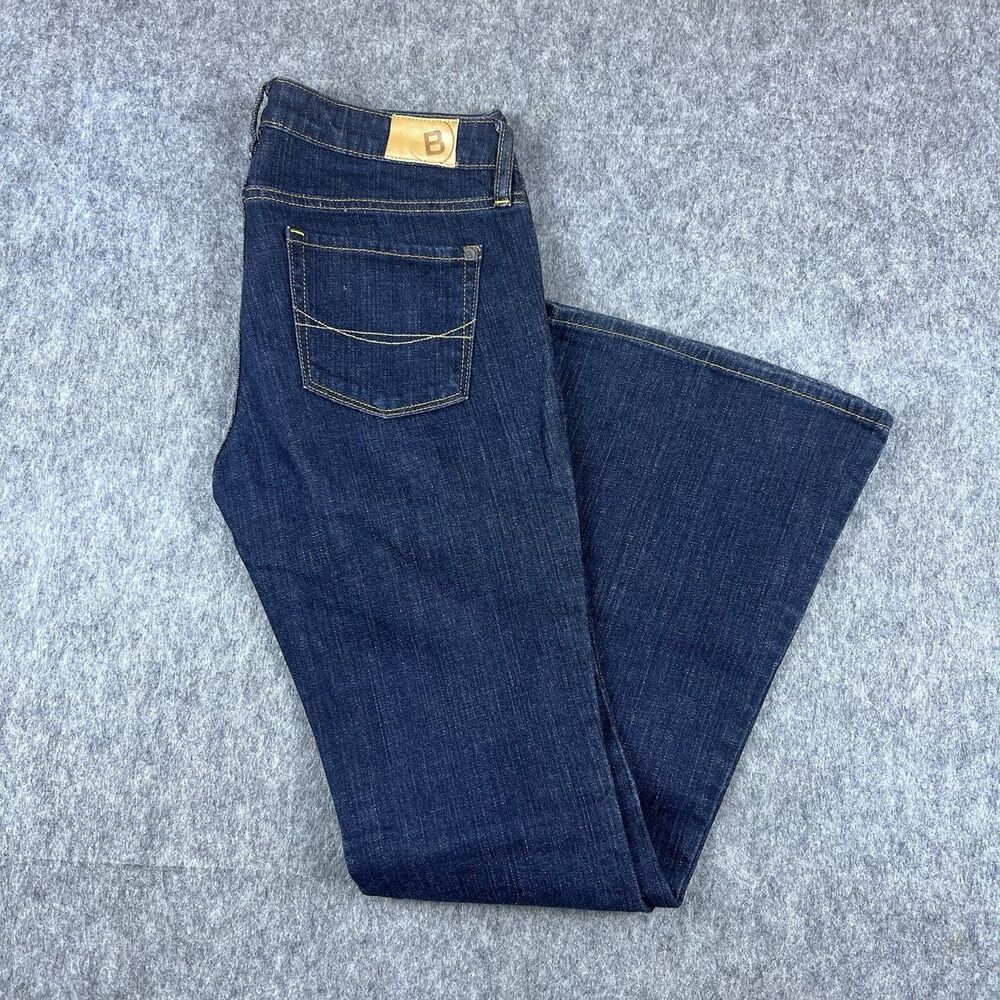 Bullhead Women's Newport Skinny Flare Jeans Dark Wash Denim Y2K Juniors Size 7 R